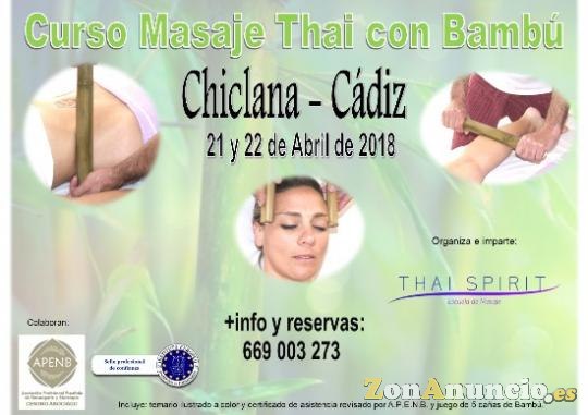 Curso Masaje Thai con Bambú Cádiz